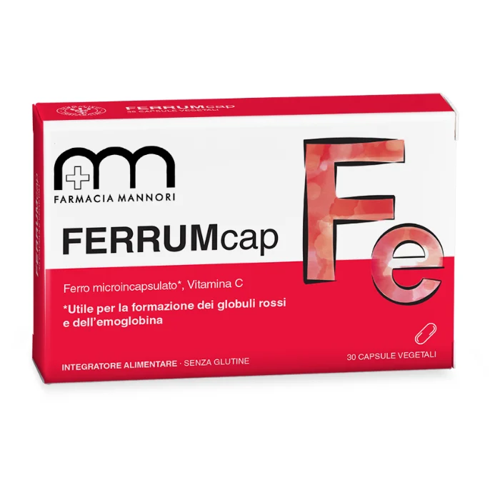 Ferrumcap, Integratore Alimentare a base di Ferro, Farmacisti Preparatori, 30 Capsule
