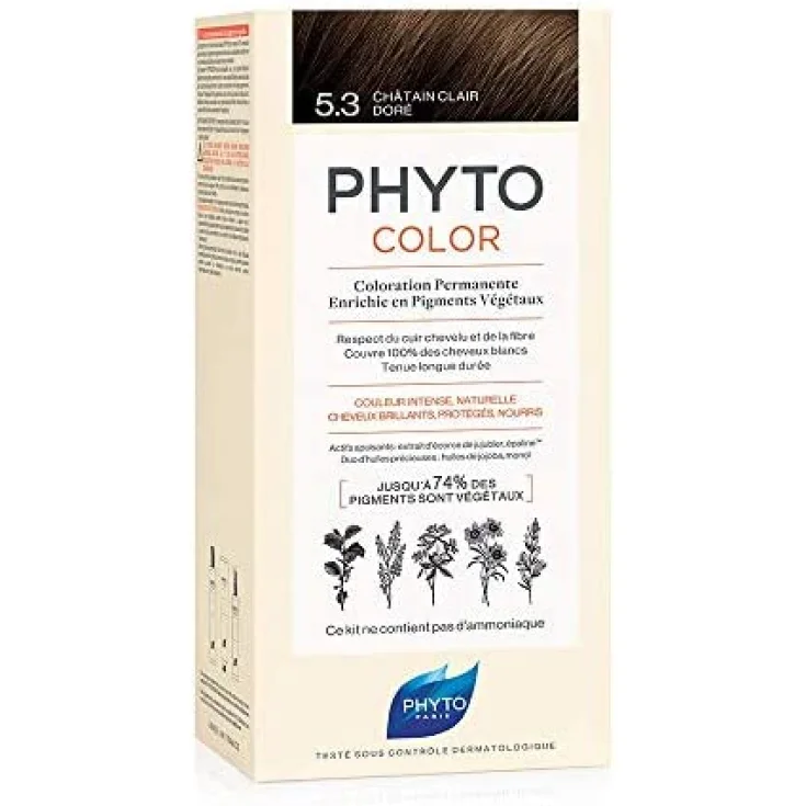 Phyto Phytocolor 5.3 Castano Chiaro Dorato Colorazione Permanente Capelli