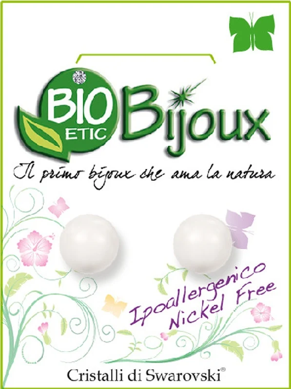 Orecchino Perla 8mm White