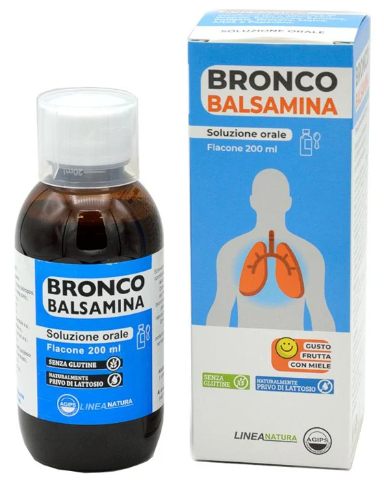 Broncobalsamina soluzione orale 200 ml gusto frutta con miele