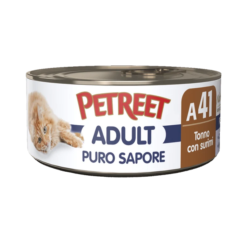 Petreet Adult Puro Sapore Con Surimi Per Gatti Lattina 70g