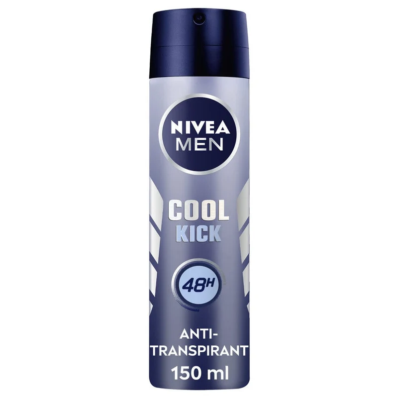 Nivea Men Cool Kick Spray Deodorante Uomo Antitraspirante Per 48 Ore Di Intensa Freschezza 150ml