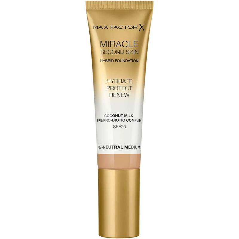 Max Factor Miracle Second Skin Fondotinta Liquido 30ml 07-Neutral Medium
