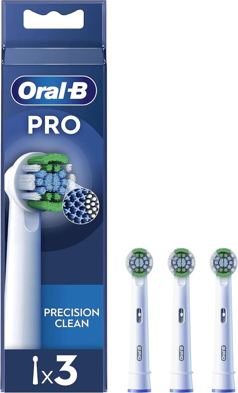 Oral-B Precision Clean Testine Spazzolino Elettrico, Confezione da 3 Testine di Ricambio, Pulizia Precisa e Sbiancante
