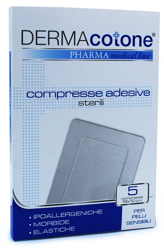 COMPRESSA ADESIVA DERMACOTONE 10X15 CM 5 PEZZI