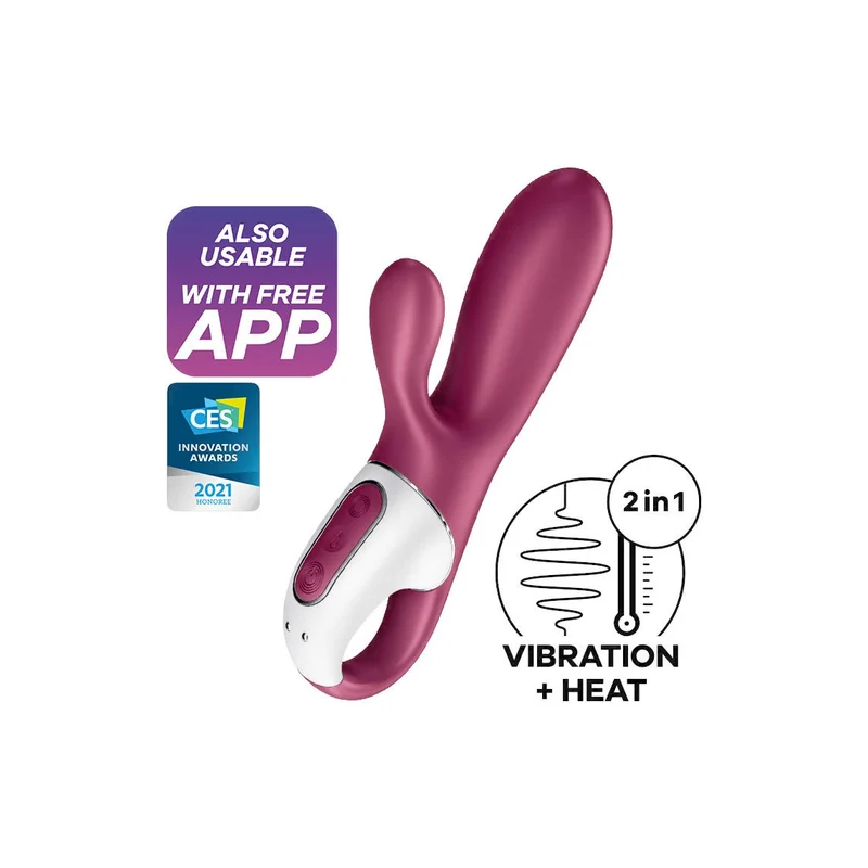Satisfyer Hot Bunny Connect App Vibratore Rosso Porpora