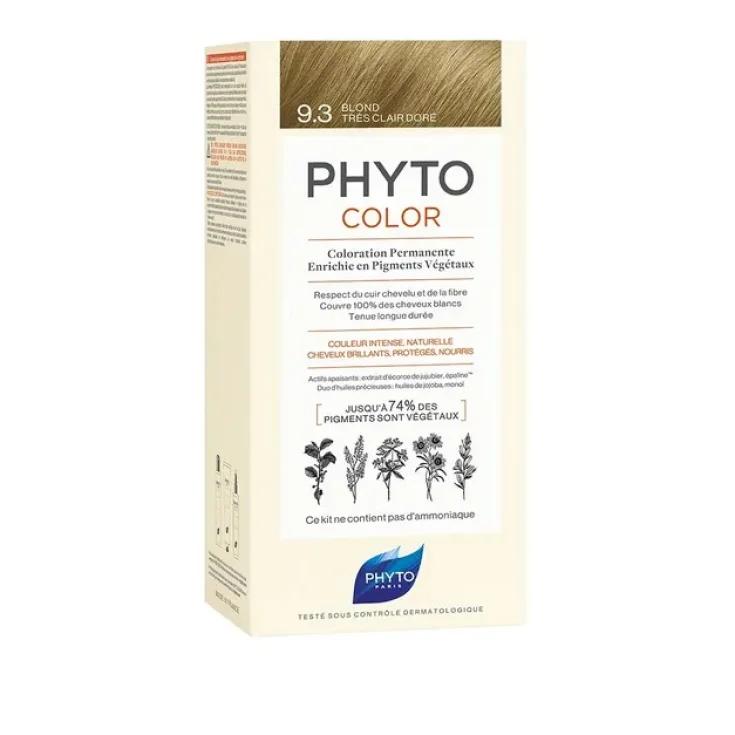 Phyto Phytocolor 9.3 Biondo Chiaro Dorato Colorazione Permanente Capelli