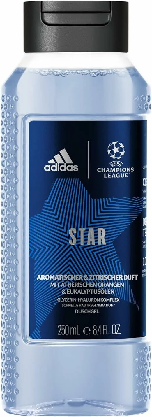 Adidas UEFA Star Edition Gel Doccia Bagnoschiuma Uomo 250ml