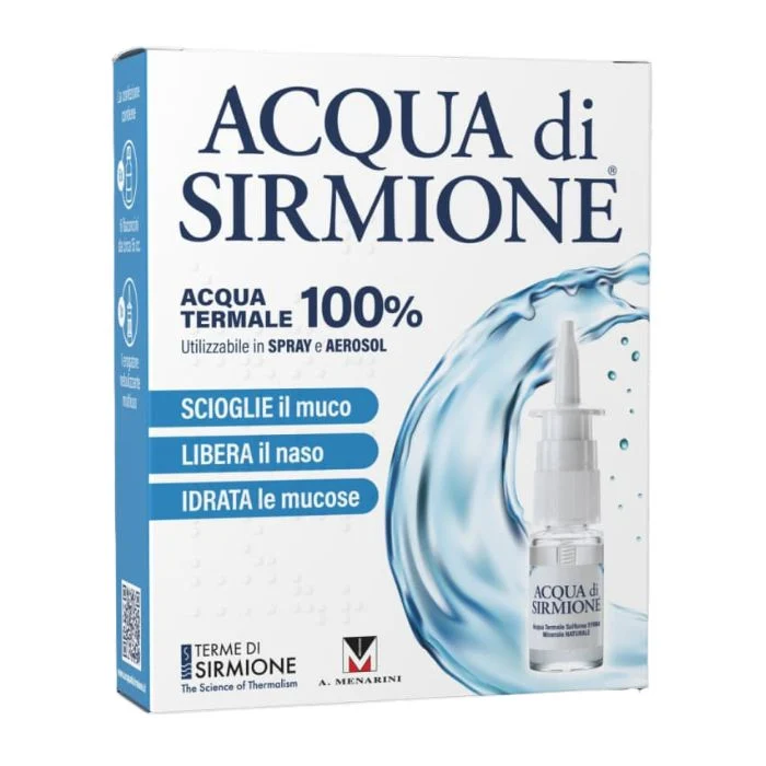 Acqua Di Sirmione 6 Flaconi 15ml Acqua Termale Ideale Per Naso Chiuso