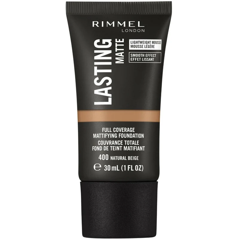 Rimmel Fondotinta Lasting Matte 400 Natural Beige 30ml
