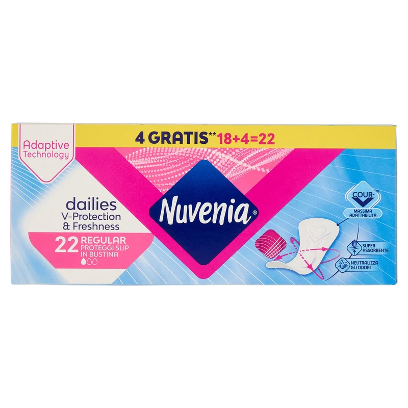 Nuvenia dailies V-Protection & Freshness Regular Proteggi Slip in Bustina 22 pz