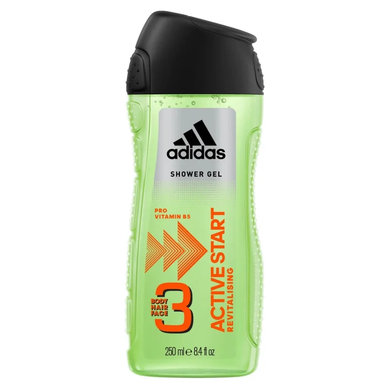 Adidas Active Start 3In1 Body, Hair And Face Gel Doccia Uomo 250ml