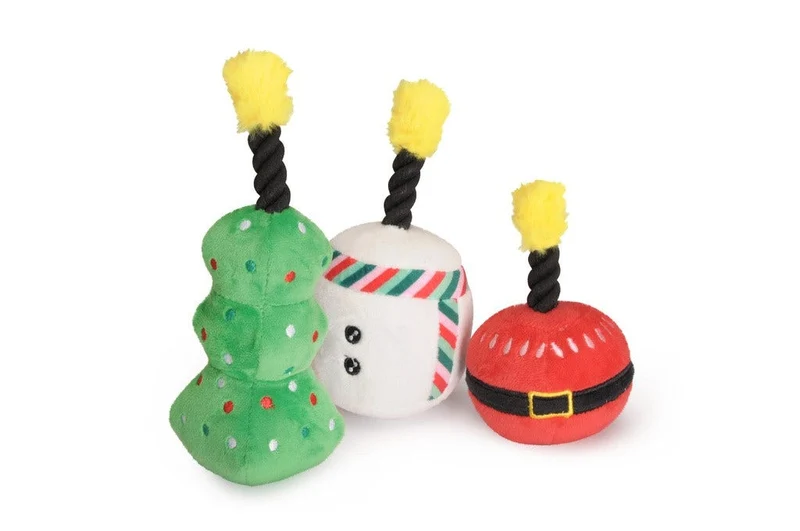 Camon Candele Natalizie in Peluche Con Squeaker Per Cani