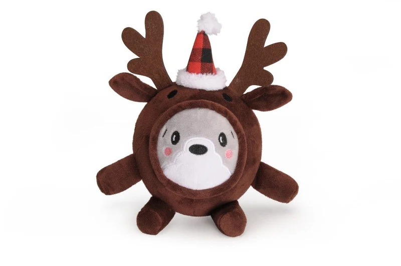 Camon Pupazzo A Forma Di Renna In Peluche Con Squeaker