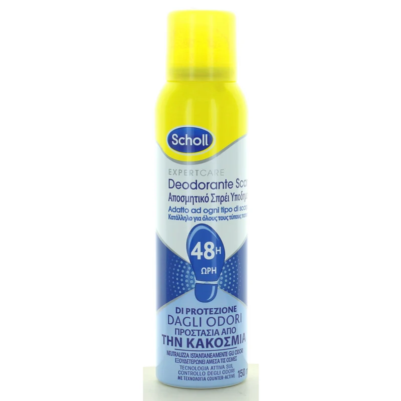 SCHOLL - Deodorante per Scarpe con Azione Antibatterica e Antifunginea - 125 ml