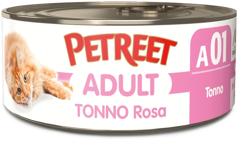 Petreet Tonno Rosa Gatto Adulto Barattolo140g