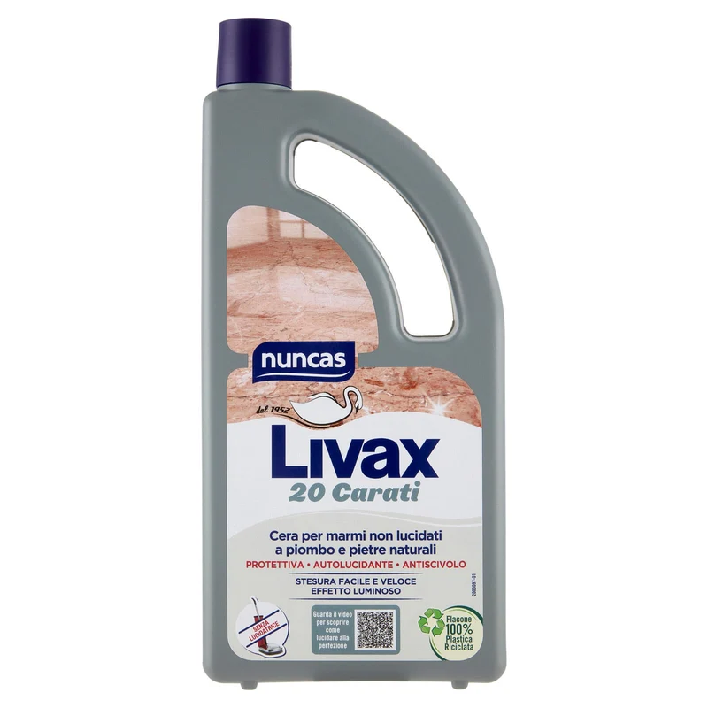 nuncas Livax 20 Carati Cera per marmi non lucidati a piombo e pietre naturali 1 l