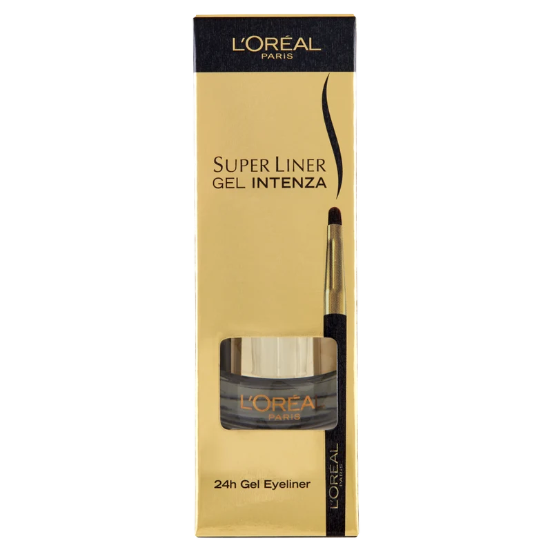 L'Oréal Paris Eyeliner in Gel Superliner Gel Intenza, Texture in Gel e Tratto Spesso per un Risultato Ottimale, Nero