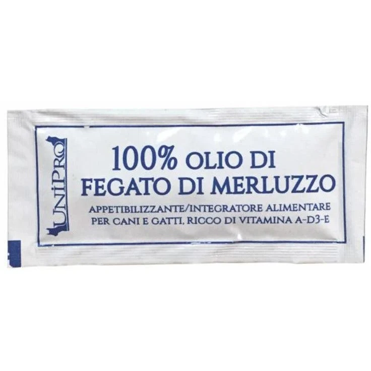 Unipro 100% Olio Di Merluzzo Per Cani/Gatti 10ml