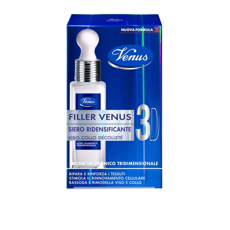 Venus - Siero Ridensificatore Viso e Collo con Acido Ialuronico 3D - 50 ml