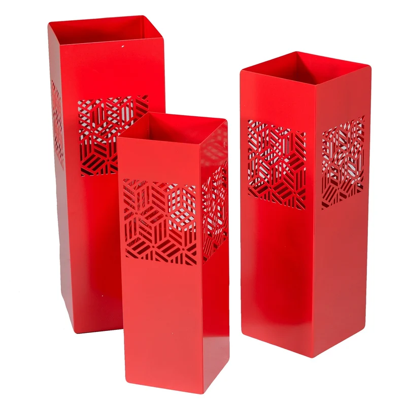 Vacchetti Giuseppe Portaombrelli 1-3 Geometri in Metallo Rosso