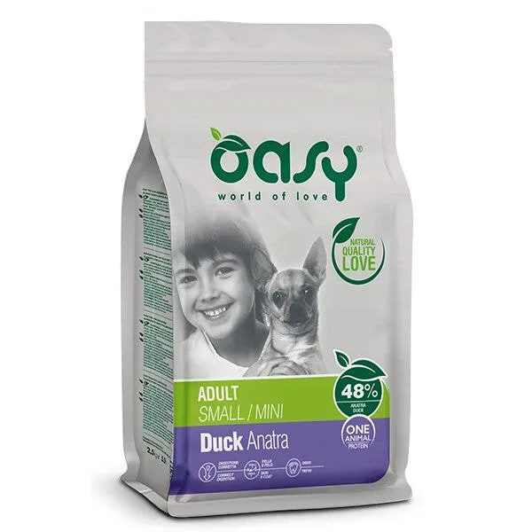 Oasy One Animal Protein Adult Small & Mini Con Anatra Per Cani Adulti 800g