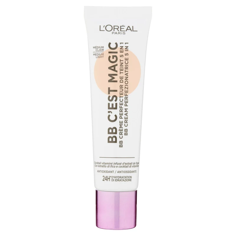 L'Oréal Paris BB Cream C'est Magic, BB Cream Idratante e Uniformante, Colore 03 Medium Light