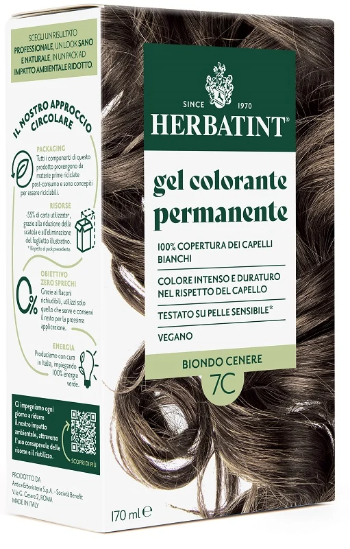 Herbatint Tintura Per Capelli Gel Permanente 7C Biondo Cenere 170ml