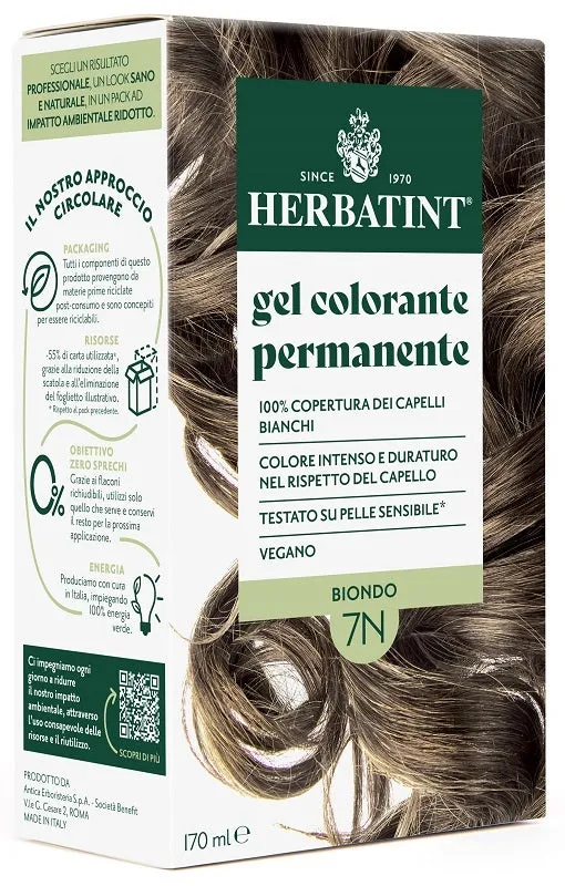 Herbatint Tinta Capelli Gel Permanente 7N Biondo 170 ml