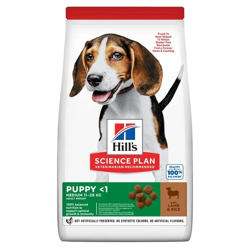 Hill's Science Plan Medium Puppy Cibo Secco Con Agnello E Riso Per Cuccioli Taglia Media Sacco 12kg