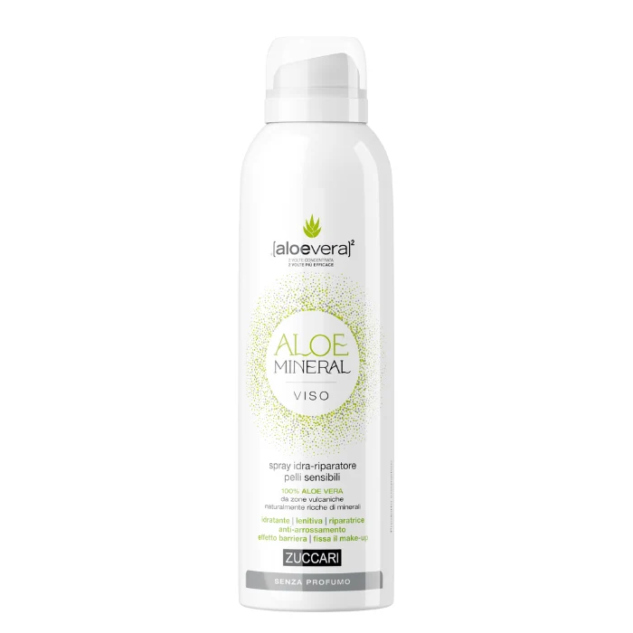 Zuccari Aloe Mineral Viso Spray Idra-riparatore Pelle Sensibile 150ml