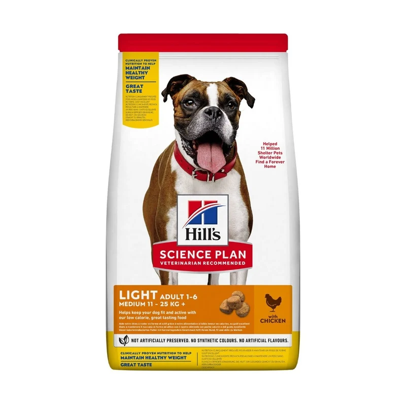 Hill's Science Plan Light Crocchette Pollo Per Cani Taglia Media 2,5kg