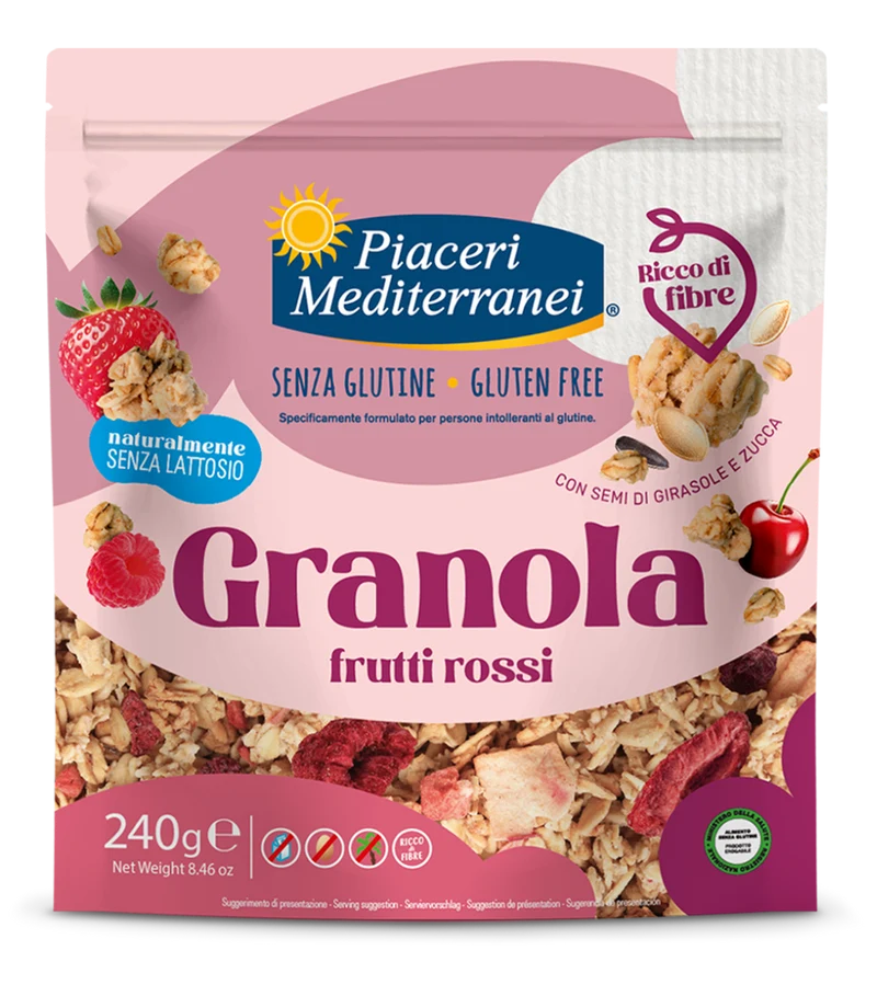 Piaceri Mediterranei Granola Frutti Rossi 240 g