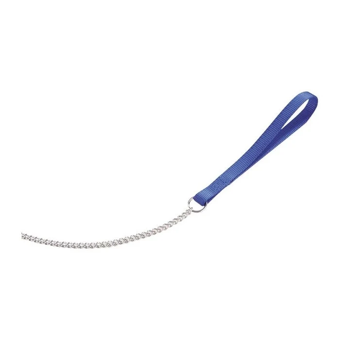 Camon Guinzaglio In Nylon Con Catena In Acciaio Per Cani Colore Blu 1,6x800mm