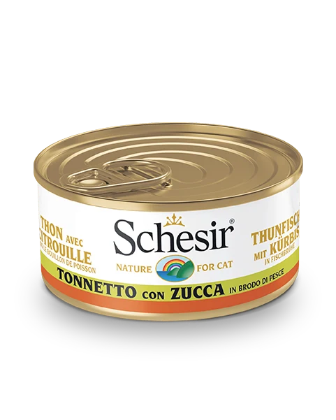 Schesir Tonnetto Con Zucca Lattina Cibo Umido Gatto Adulto 70g