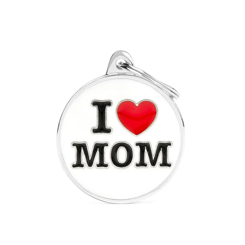Medaglietta Per Cani E Gatti Personalizzata I Love Mom