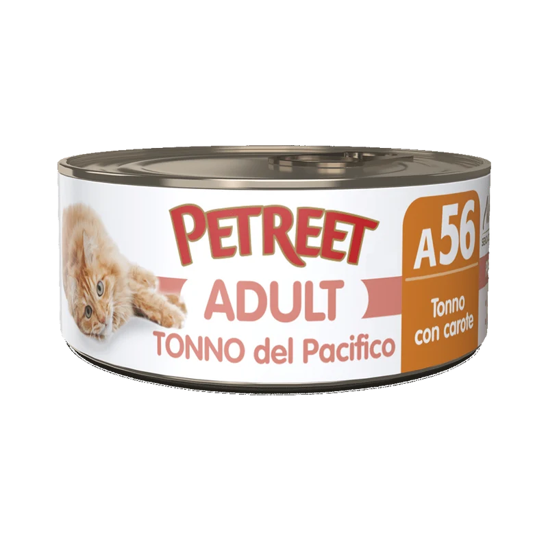 Petreet Adult Tonno Del Pacifico Con Carote Per Gatti Lattina 70g