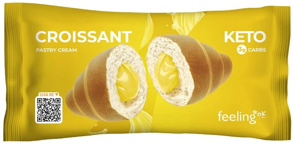 FEELING OK CROISSANT RIPIENO DI CREMA PASTICCERA 50 G