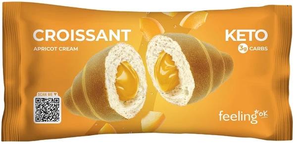 FEELING OK CROISSANT RIPIENO DI CREMA ALL'ALBICOCCA 50 G