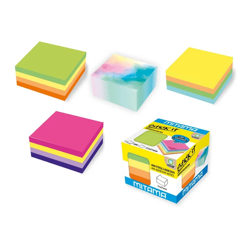 Mini cubo Notes Adesivi Mitama Stick it, Gradient Mix, 400fg, 51x51
