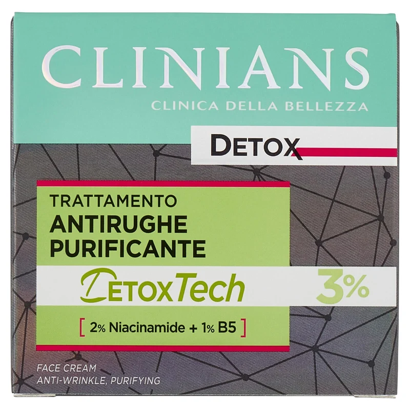 Clinians Detox Trattamento Antirughe Purificante DetoxTech 3% 50 mL