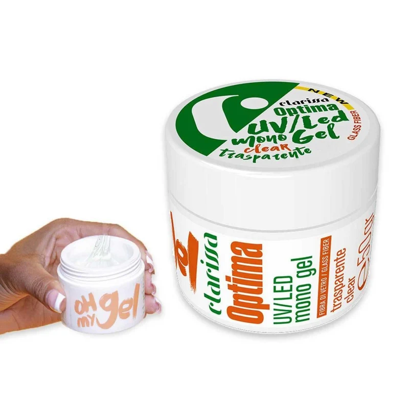 Optima Uv/Led Monogel Trasparente Fibra di Vetro