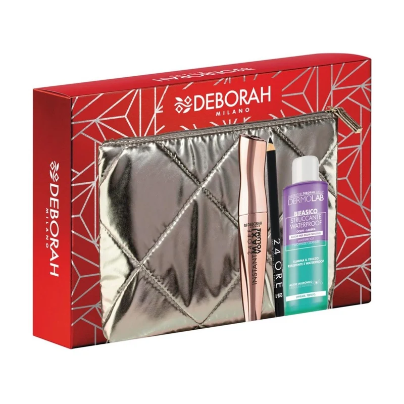 Pochette con Mascara + Matita Occhi + Struccante