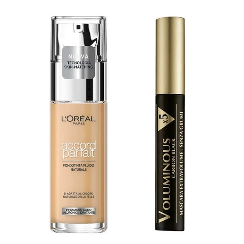 Accord Parfait Fondotinta Goldp + Mascara Voluminous X 5 Carbon Black