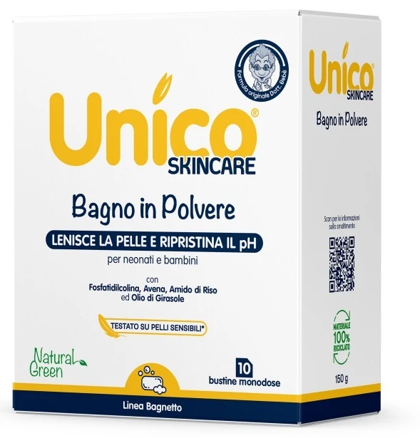 UNICO BAGNO NEONATI BAMBINI 10 BUSTINE 15 G