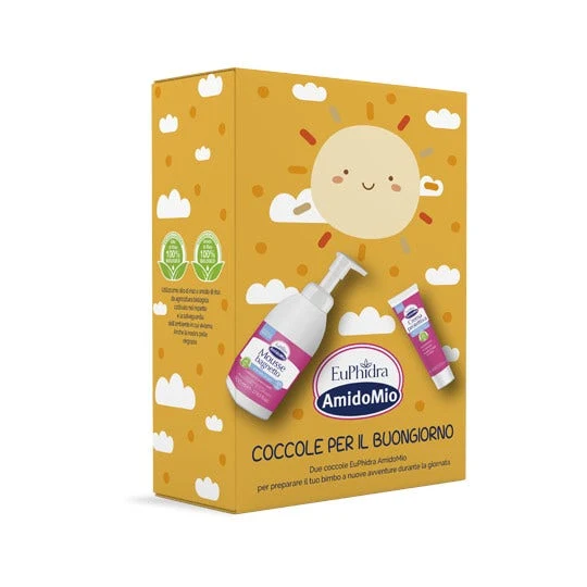 Euphidra Box Coccole Per Il Buongiorno Mousse Bagnetto 500ml + Crema Protettiva 50ml