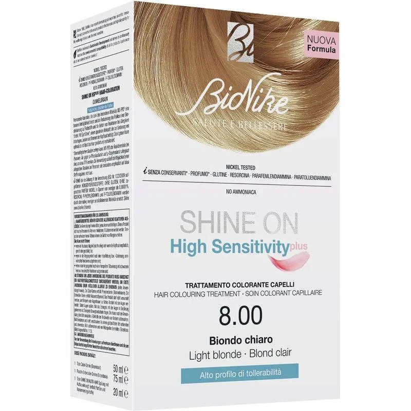 Bionike Shine On High Sensitivity Plus trattamento colorante per capelli 8.00 Biondo Chiaro