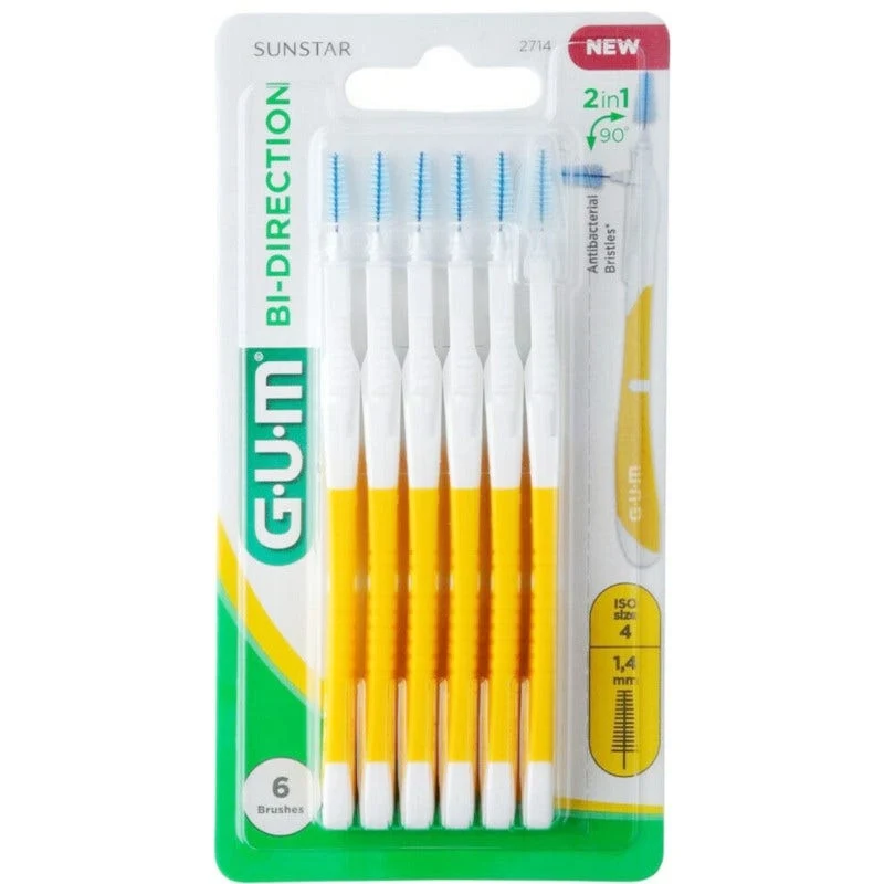 Gum Bi-Direction Scovolino Interdentale 1,4mm 6 Pezzi