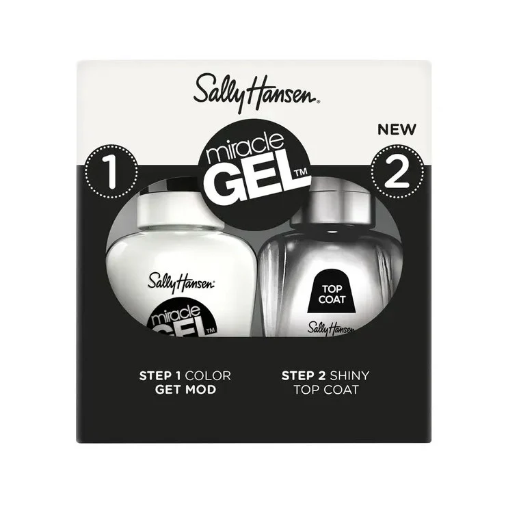 Sally Hansen Miracle Gel Duo Pack Top Coat + Smalto Colore 900 Get Mod