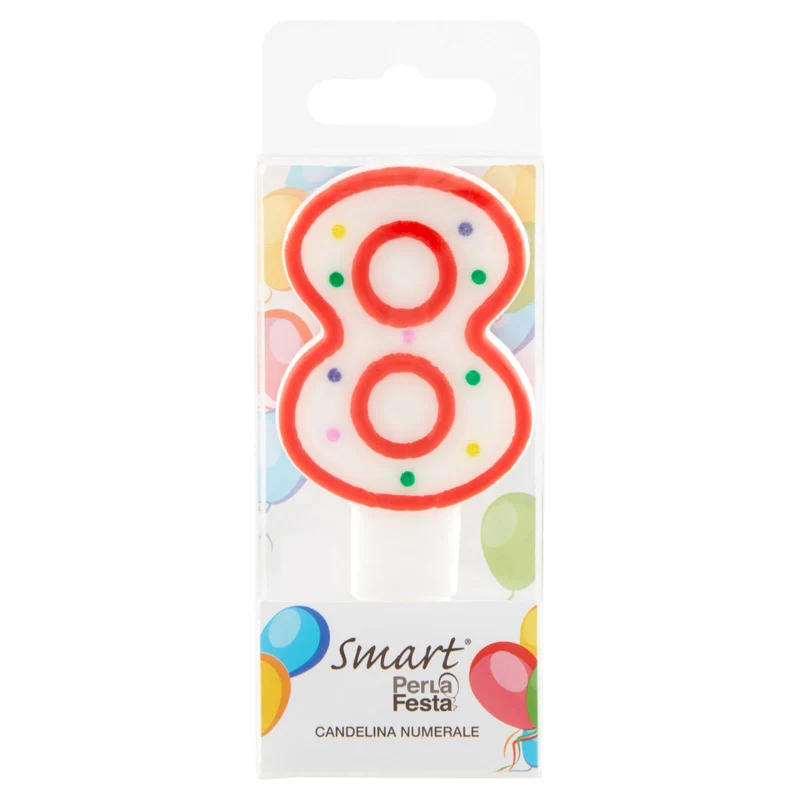 Smart PerLa Festa Candelina Numerale 8 1 pz